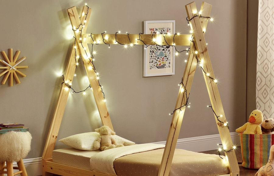 Cama infantil, cuna de madera-Muebles de jardín de infantes