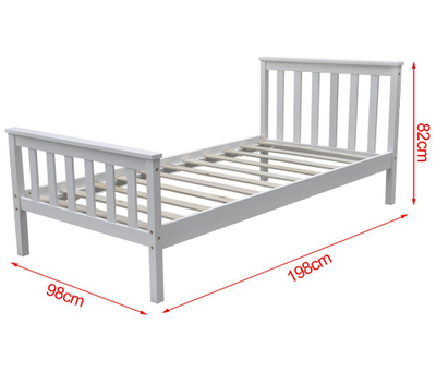 Marco de cama individual de madera blanca del fabricante de China