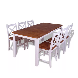Juego de mesa y sillas de madera para comedor